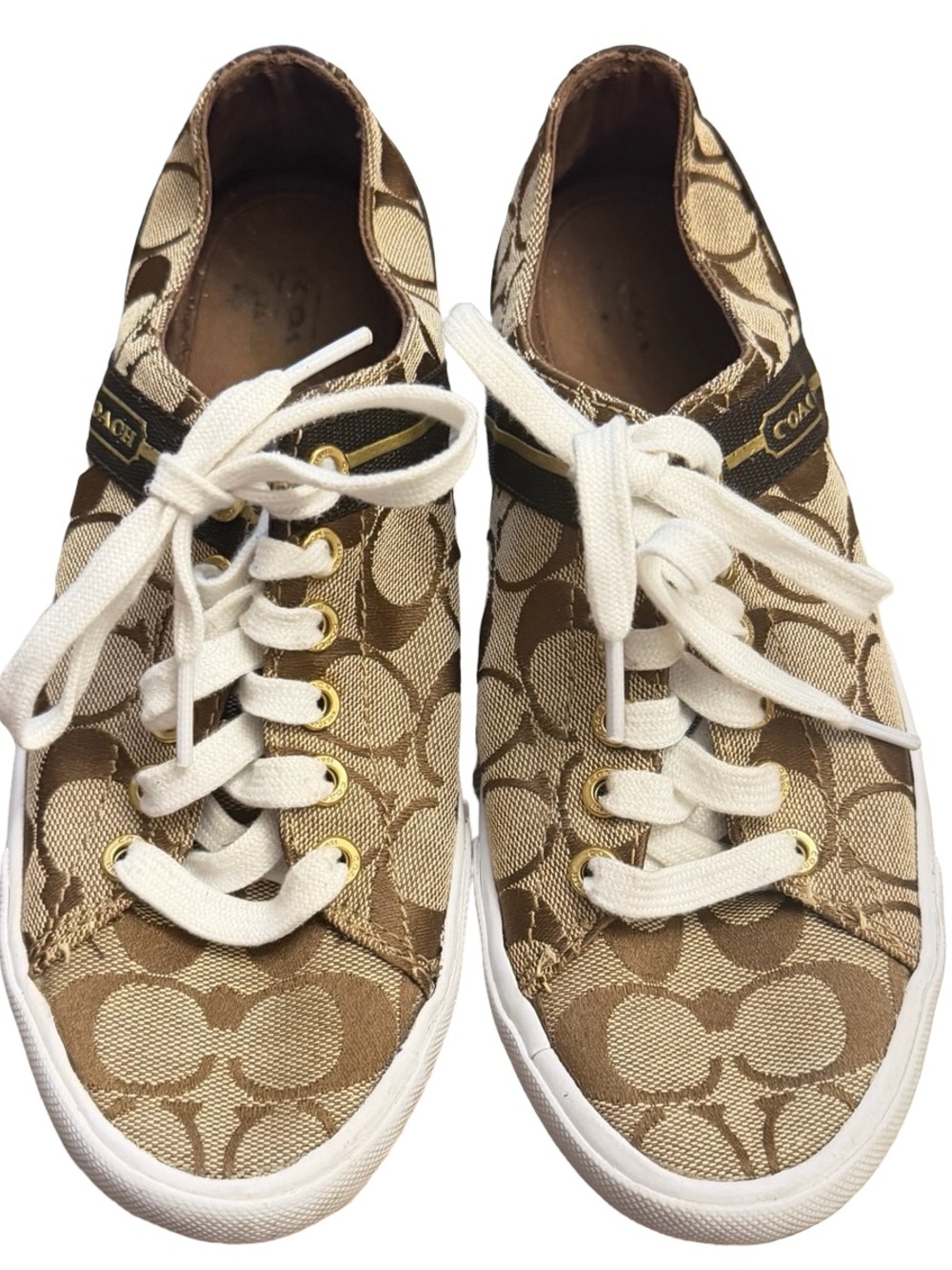 Coach Lesley signature canvas sneakers 7.5